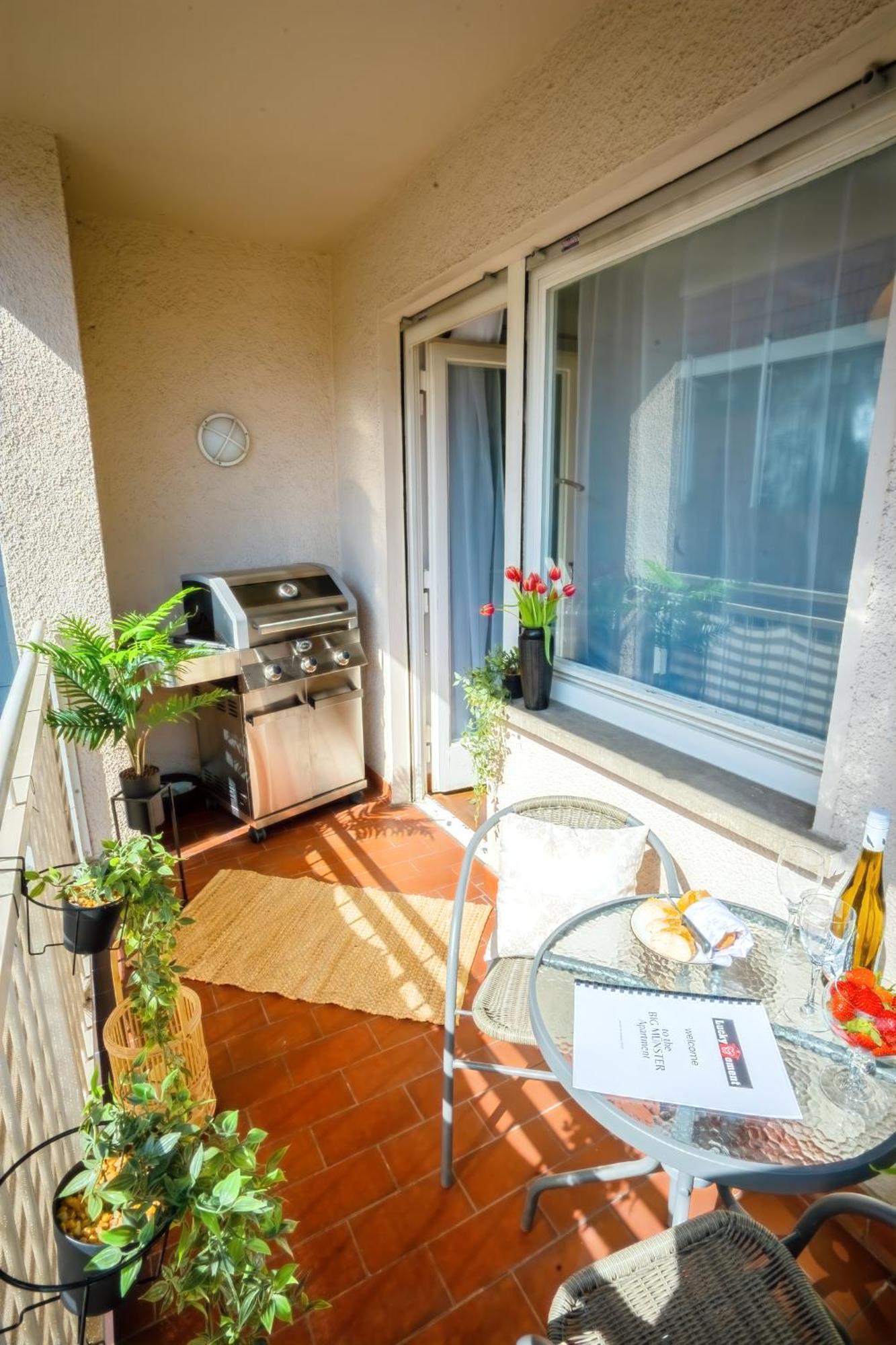 The Big Muenster Fuer Bis Zu 12, Whirlpool, Sauna, Zentral, Tischfussball, Balkon, Gasgrill
